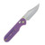 GEO Knife Ethereal Cutter Purple Stonewash 3in Plain Stonewash Clip Point GEO2401I