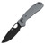 Honey Badger Large Crossbolt Folding Knife Grey G10 Handle Black DLC D2 Blade Limited Edition HB6061