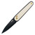 SRM Twin 251 Folding Knife White 2.99in Plain Black Stonewash Dagger 1