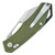 SRM Cub 261M-GP2 Green 2.87in Plain Bead Blasted Wharncliffe 2