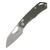 SRM Cub 261M-GP2 Green 2.87in Plain Bead Blasted Wharncliffe SRM-261M-GP2
