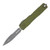 Microtech Ultratech GEN IV OTF Auto D/E Apocalyptic PS Blade OD Green Handle AUMT1122411APOD