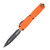 Microtech Ultratech GEN IV OTF Auto D/E Black Standard Blade Orange Aluminum Handle AUMT112241OR