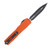 Microtech Ultratech GEN IV OTF Auto D/E Black Part Serrate Blade Orange Handle AUMT112242OR