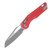 Microtech MSI S/E Folding Knife Red Fluted Aluminum - Apocalyptic Blade MT21010APFLRD