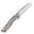 Marfione MSI Mini Crossbar Lock Folding Knife Stonewash M390MK/Stonewash Slab Side Titanium with Bronze Titanium and Double Vapor Blast Hardware MT210M10MS2