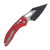 Microtech Stitch RAM-LOK Folding Knife Black Standard Edge/Fluted Red MT169RL1FLRD