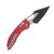 Microtech Stitch RAM-LOK Folding Knife Black Partially Serrated M390MK/Fluted Red MT169RL2FLRD