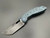 Ketuo Yakuza Linerlock Blue Marble Carbon Fiber Handle Black Stonewash 154CM Blade KETM0100