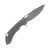 Olamic Wayfarer 247 Folding Knife Stonewash M390 Drop Point/Stonewash & Entropic Titanium with Raised Acid Rain Inlay and Titanium Clip 1827