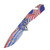 Mtech USA 250th Ann. Spring Assisted Linerlock Folder America Flag and Statue Handle MT-A2070F-250