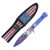 Mtech USA 250 Ann. Fixed Blade Blue Handle America Eagle Blade Nylon Sheath MT-FIX011BL-250
