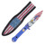 Mtech USA 250 Ann. Fixed Blade Blue Handle America Eagle Blade Nylon Sheath MT-FIX011BL-250