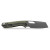 Vosteed Kroc 329 Folding Knife S35VN Destroyer Gray Blade Olive Green Aluminum and Topo G10 Handle A1812