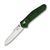 Benchmade 940 Osborne Folding Knife Green Aluminum Plain Reverse Tanto