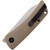 Petrified Fish Flavorist Linerlock Folder Satin K110 Spear Point Blade Khaki Canvas Micarta Handle PFKE05SKMS 