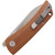 Petrified Fish Flavorist Linerlock Folder Satin K110 Spear Point Blade Brown Canvas Micarta Handle PFKE05SBRMS