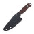 Half Face Field Knife Jr- Mars Valley Carbon, Armor Black Cerakote, Ti Bolts, Textured Grip HFFKJRMVCN