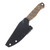 Half Face Field Knife Jr- Coyote and Ghost G10, Midnight Bronze Cerakote, Ti Bolts, Textured Grip  HFFKJRCYGHOST