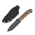 Half Face Blades Disaster Jr Coyote 4in Plain Black Modified Drop Point HFDISASTERJRCY