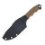 Half Face Blades Disaster Jr Coyote 4in Plain Black Modified Drop Point HFDISASTERJRCY