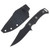 Half Face Tosahwi Fixed Knife Black Canvas Micarta Armor Black Cerakote Ti Torx Bolts Textured Grip HFTOSAHWIBCM