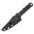 Half Face Combat Filet- Coyote & Black G10, Armor Black Cerakote, Allen Bolts, Textured Grip HFCFCYBK