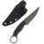 Half Face Osoraku 3in Mini Fixed Knife Black G10 FDE Cerakote Allen Bolts Chaos Grip HFOSORAKUBK