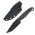 Half Face Blades Crow Scalper 4in Plain Armor Black Cerakote Drop Point 1