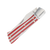 Finch Flying Goddess Barbers Delight Red - White 2.75in Plain Satin Modified Clip Point 5