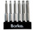 Borka Tools Torx Hex 2in Length S2 Bit Set T-2-6PC
