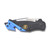 Wartech Police Spring Assisted Rescue Knife with Black and Blue Aluminum Handle and Black 3Cr13 Stainless Steel 3" Modified Tanto Blade Model PWT204BL