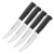 Wusthof Partner 4 pc Steak Knife Set Black Handles 1061860401