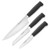 Wusthof Partner 3 pc 3.5in Paring 8in Chef's and 5.5in Serrated Utility Knife Set Black Handles 1061860302