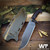 Work Tuff Gear Primal Fixed Blade Knife Apocalyptic K329/Black Gator Grip G-10 with OD Green Kydex Sheath AB-K329