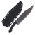 Work Tuff Gear Blackout Apocalypto Fixed Blade Knife Ghost Apocalyptic K329/Black G-10 with Black Kydex Sheath GB-K329