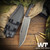 Work Tuff Gear Blackout Apocalypto Fixed Blade Knife Darkwash K329/Black G-10 with Black Kydex Sheath DB-K329