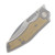 Griffin Scout F3 Folding Knife Belt Satin Magnacut/Light Stonewash Titanium with Stonewash Brass Inlay GRIFFSF3BSLSSB