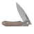 Griffin X Series Bolster Lock Folding Knife Belt Satin Magnacut/Light Stonewash Titanium with Natural Micarta Inlay GRIFFXSERIESBSLSWNMI