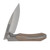 Griffin X Series Bolster Lock Folding Knife Belt Satin Magnacut/Light Stonewash Titanium with Natural Micarta Inlay GRIFFXSERIESBSLSWNMI