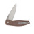 Three Rivers ATOM Linerlock Folder MagnaCut Steel Blade Burlap Micarta Smooth 3D Contoured Scales DLR-ATM-MIC-3D