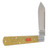 Cooper Cutlery Dollar Knife Co. Osage 1-Blade Pocket Knife Orange Wood with Orange Shield