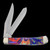 Bear & Son SMKW Exclusive Star Spangled Firecracker Trapper Red, White & Blue UV Reflective/Glow in the Dark Micro Pearl SSF54 UV