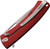 DPX Gear Aculus Flipper Folding Knife Red Aluminum Handle STN WSH D2 Blade DPXDPACF055