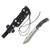 Cudeman Survival Fixed Blade Black-Gray Micarta 6in Satin N695 W/Sheath CUD125M