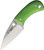 Cudeman Yoda Neck Knife Green Juma W/Black Liners Satin N695 W/Sheath CUD200JVK