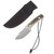 Joker Erizo Fixed Stag Bone Handle Satin 1.4116 Stainless Blade W/Leather Sheath JKRCC75