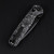 Wixco Drax II Folding Knife Black 14C28N Blade Grey Shredded Carbon Fiber Handle WX10-BNV