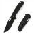 Wixco Pexston Folding Knife Black 14C28N Clip Point Blade Black Aluminum Handle WX12-A