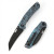 Wixco Wortex Folding Knife Black STN WSH 14C28N Blade Sky Blue Shredded Carbon Fiber Handle WX16-C